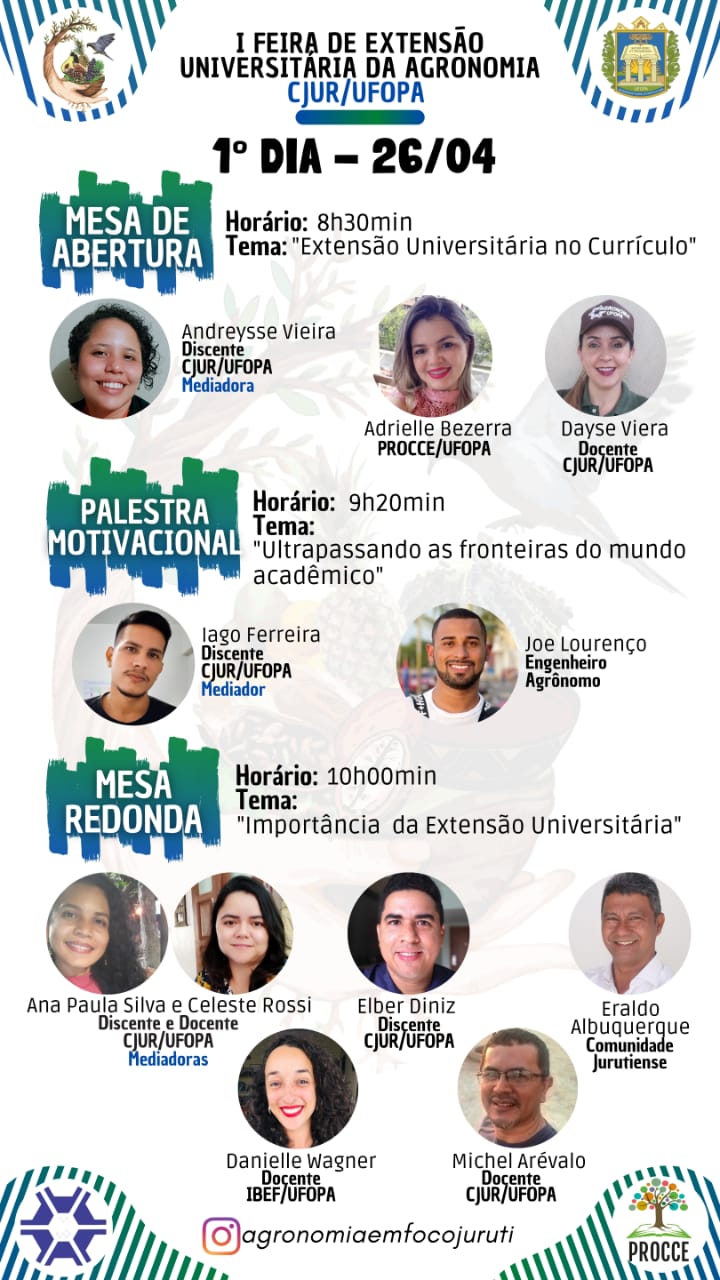 Programação 1º dia Feira