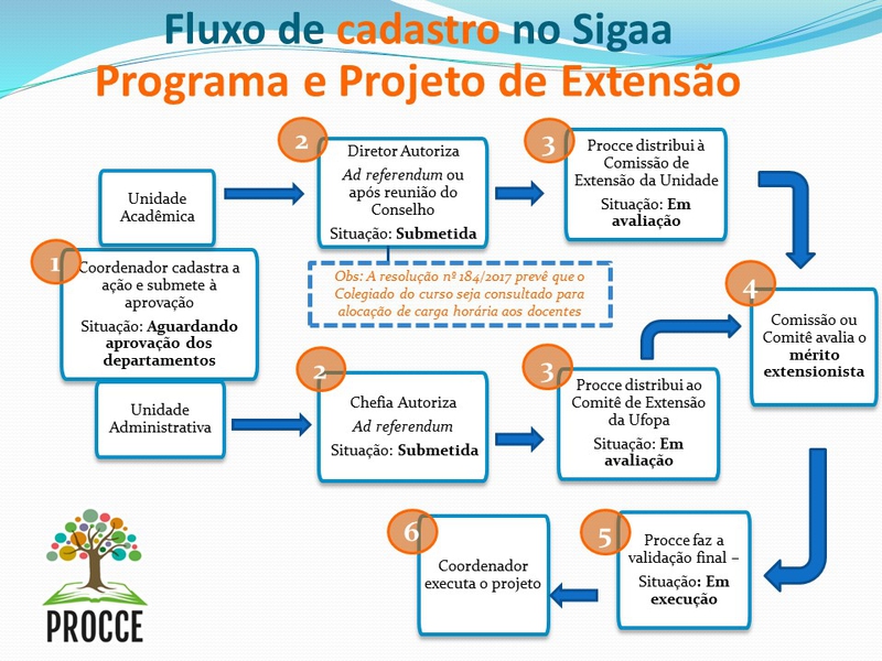 Fluxo cadastro programas e projetos