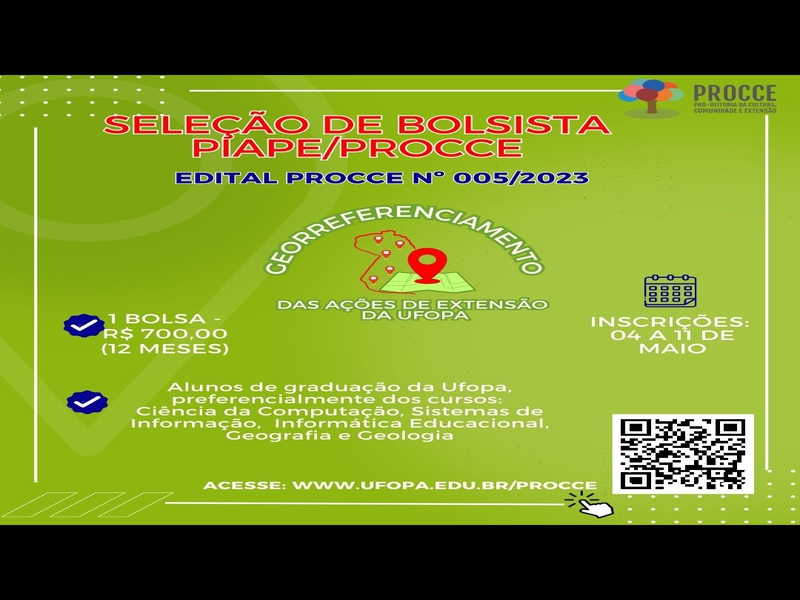 Card seleção de bolsista Piape/Procce