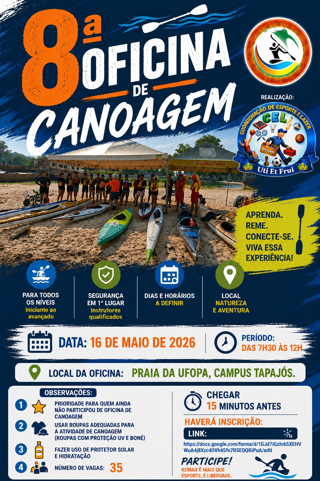 8ª oficina de canoagem